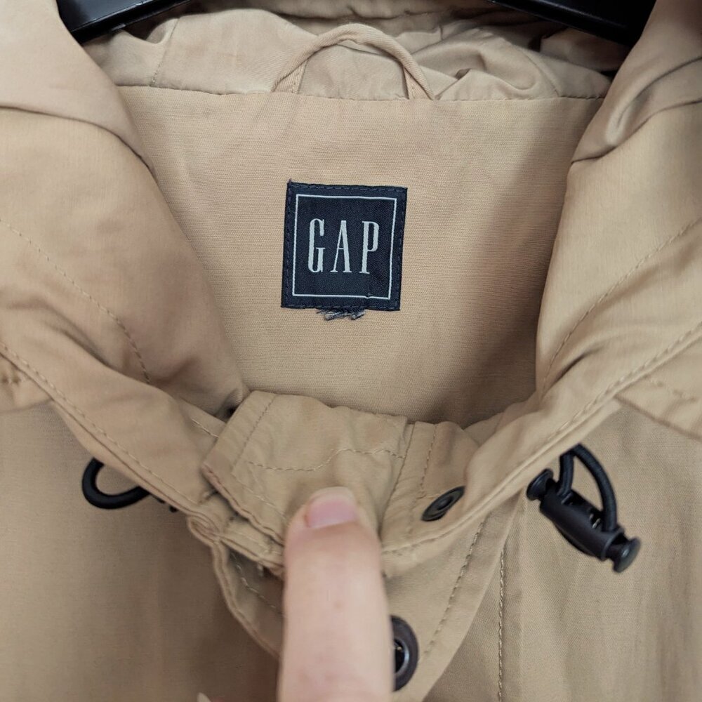 Gap Women's Long Parka Size 2X Beige Oversize Style Coat Jacket - Picture 4 of 15